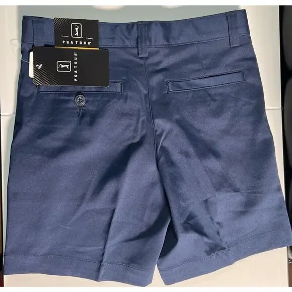 PGA Tour Flat Front Golf Shorts, Boys Blue NEW MSRP $50 - Picture 2 of 3